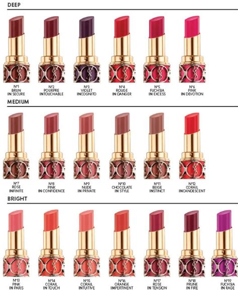 yves saint laurent lipstick harga|ysl lipstick color chart.